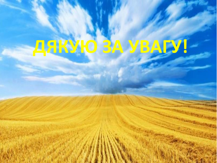 ДЯКУЮ ЗА УВАГУ!