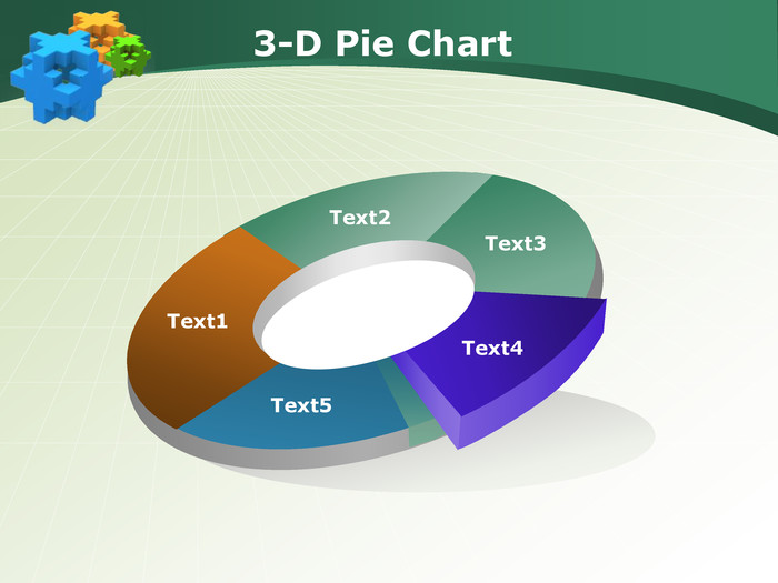 3-D Pie Chart. Text1 Text2 Text3 Text5 Text4