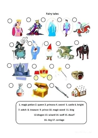 Описание: Картинки по запросу tales characters  worksheets for kids