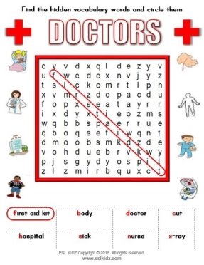 Описание: Картинки по запросу hospital  worksheets for kids