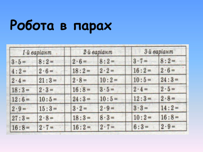 Робота в парах 