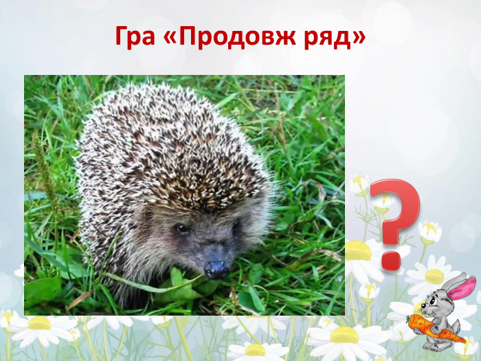 Гра «Продовж ряд»?