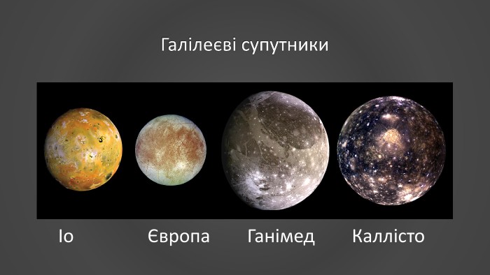 Галілеєві супутники Іо Європа Ганімед Каллісто