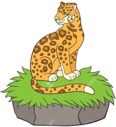 E:\РОБОТА\ВЧИТЕЛЬ\Сценарії\напис дивосвіт природи\62894377-Cartoon-animals-for-kids-Cute-jaguar-sits-on-the-grass-and-smiles--Stock-Photo.jpg