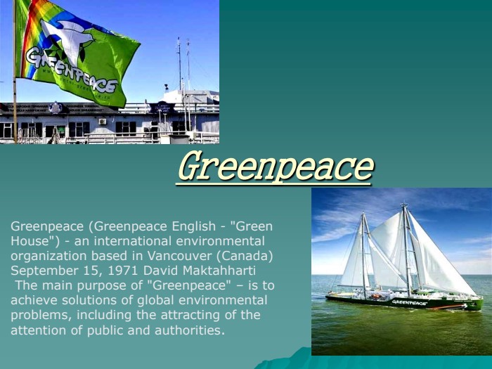 Greenpeace  Greenpeace (Greenpeace English - 