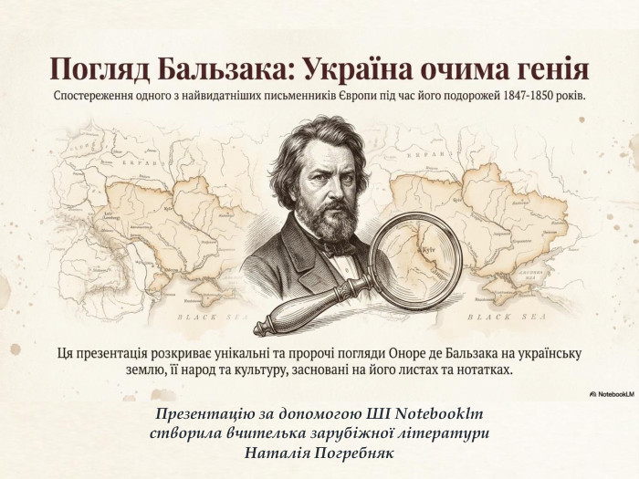 Названиепрезентации. Презентацію за допомогою ШІ Notebooklmстворила вчителька зарубіжної літератури. Наталія Погребняк 