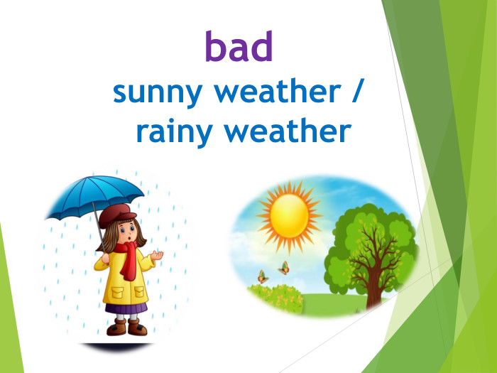 badsunny weather / rainy weather