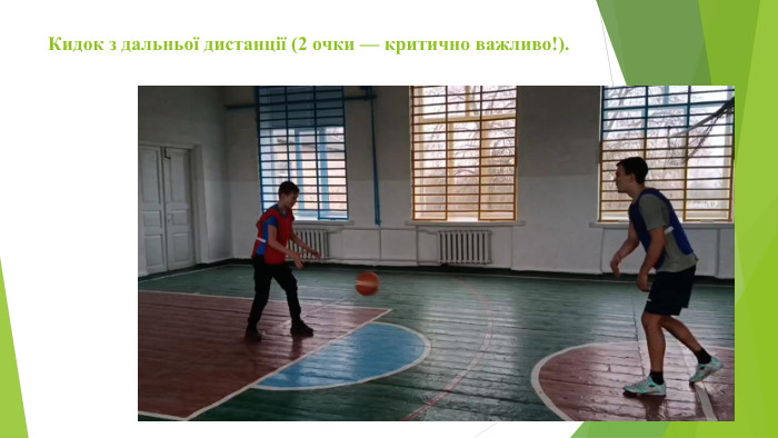 Кидок з дальньої дистанції (2 очки — критично важливо!).