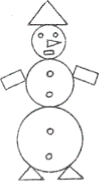 Картинки по запросу сніговик з геометричних фігур