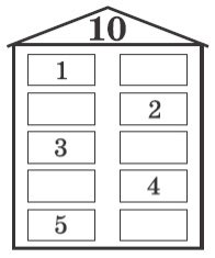 Картинки по запросу математичні будиночки на склад числа 10