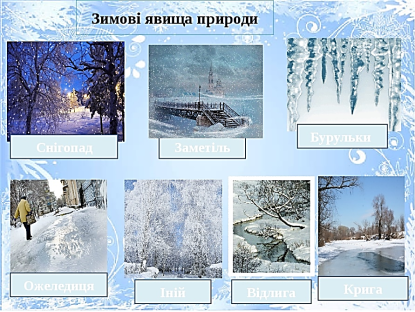 Картинки по запросу зимові явища природи