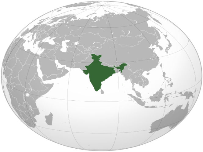 Розташування Індії