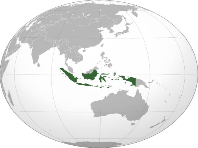 Розташування Індонезії