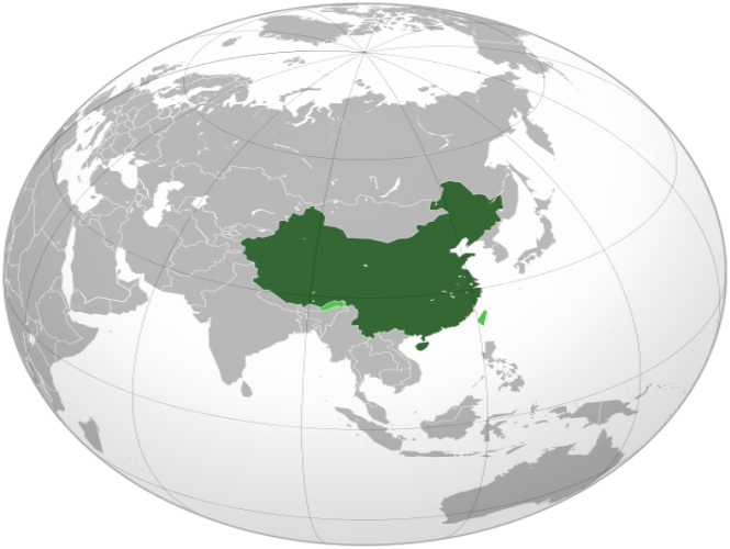 Розташування Китайської Народної Республіки