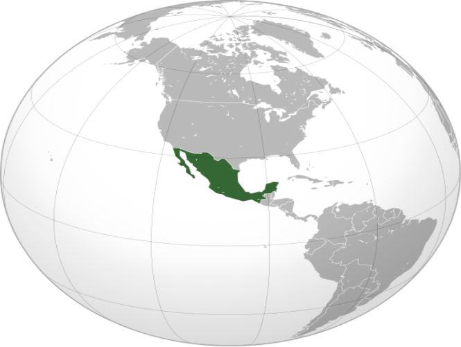 Розташування Мексики