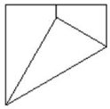 Описание: Деление прямого угла. Откладывание угла в 30 или 60 градусов не представляет проблем. Достаточно построить на стороне квадрата равносторонний треугольник. Для этого сначала разделим квадрат вертикальной складкой на два равных прямоугольника. Затем проведем складку, которая переносит угол квадрата на отмеченную линию. Угол в 15 градусов теперь можно получить деля полученные углы в 60 и 30 градусов ополам.
