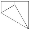 Описание: Деление прямого угла. Откладывание угла в 30 или 60 градусов не представляет проблем. Достаточно построить на стороне квадрата равносторонний треугольник. Для этого сначала разделим квадрат вертикальной складкой на два равных прямоугольника. Затем проведем складку, которая переносит угол квадрата на отмеченную линию. Угол в 15 градусов теперь можно получить деля полученные углы в 60 и 30 градусов ополам.