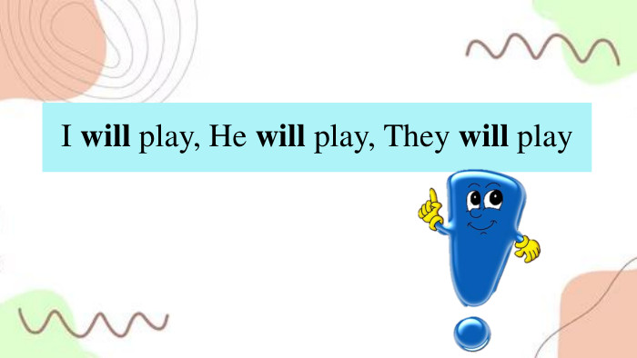 I will play, He will play, They will play
