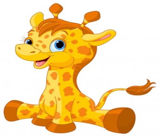 Little cute giraffe calf — стоковый вектор