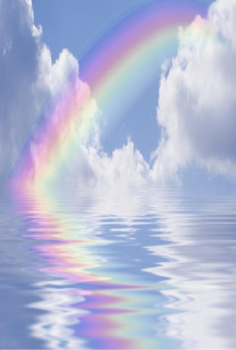 Blue Sky With Rainbow And Clouds Reflected In The Water Фотография, картинки, изображения и сток-фотография без роялти. Image 22