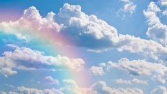 Скачать обои Небо, облака, радуга на рабочий стол бесплатные картики фото заставки для рабочего стола - Природа