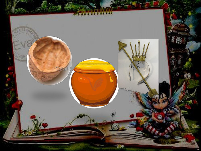 Шкаралупа від горіха – «Дюймовочка»; Горщик меду – «Вінні-Пух»; Стріла –« Царівна- жаба»; 