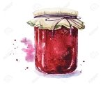 Fruit Jam. Mason Jar. Watercolor. Hand Painted. Royalty Free Cliparts, Vectors, And Stock Illustration. Image 39953533.
