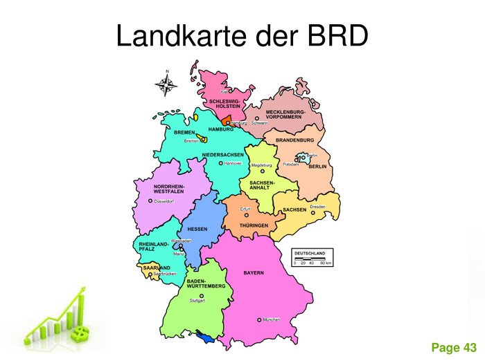 Landkarte der BRD 