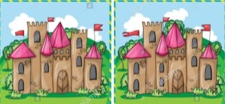 Find differences between the two images with castle Stock Vector ...