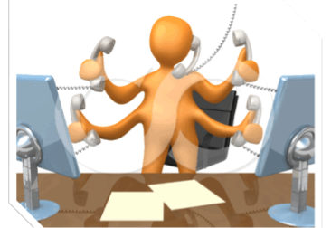 15065-Busy-Orange-Employee-Standing-In-Front-Of-Their-Desk-Chair-Two-Computer-Screens-And-Papers-On-Their-Desk-While-Multitasking-And-Taking-Multiple-Phone-Calls-At-Once-Clipart-Graphic.jpg