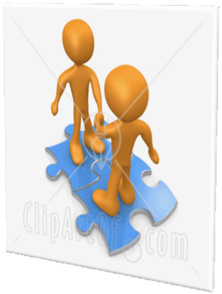 18534-Clipart-Illustration-Of-Two-Orange-People-On-Blue-Puzzle-Pieces-Engaging-In-A-Handshake-Upon-A-Deal-Symbolizing-Link-Exchange-And-Teamwork.jpg