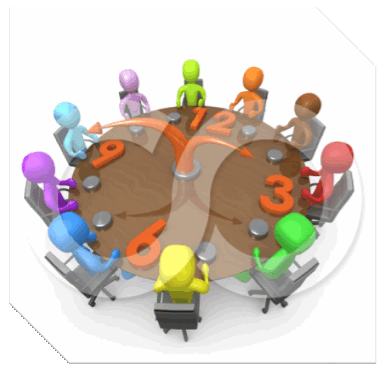 15198-Group-Of-Colorful-And-Diverse-Busy-People-On-A-Tight-Schedule-Holding-A-Meeting-About-Labour-Hours-Around-A-Giant-Clock-Conference-Table-Clipart-Illustration-Image.jpg