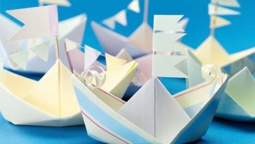 оригами для детей кораблик