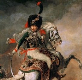 Офицер конных егерей во время атаки, Теодор Жерико,1812