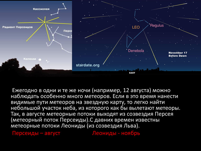 Презентация про метеоры