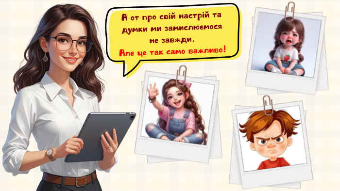 А от про свій настрій та думки ми замислюємося не завжди. Але це так само важливо!