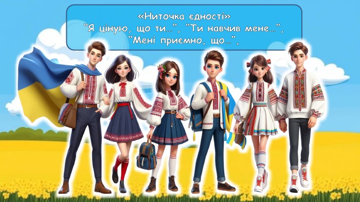 «Ниточка єдності»“Я ціную, що ти…”, “Ти навчив мене…”, “Мені приємно, що…”,