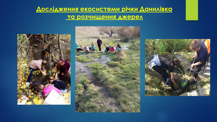 Дослідження екосистеми річки Данилівка та розчищення джерел