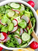 Lettuce Radish Salad with Lemon Vinaigrette - Olga in the Kitchen