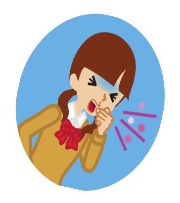 Female high school student suffering from cough - flu symptom clip ...