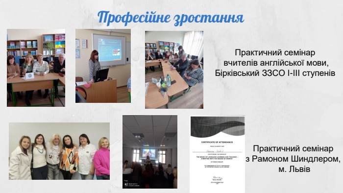 Професійне зростання. Практичний семінар вчителів англійської мови, Бірківський ЗЗСО І-ІІІ ступенів. Практичний семінар з Рамоном Шиндлером, м. Львів