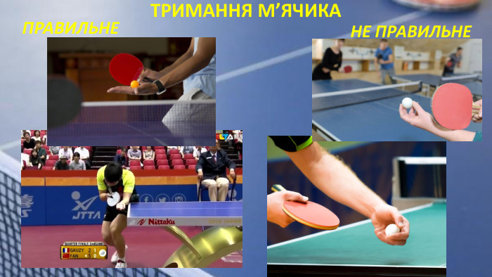 ТРИМАННЯ М’ЯЧИКАПРАВИЛЬНЕНЕ ПРАВИЛЬНЕ