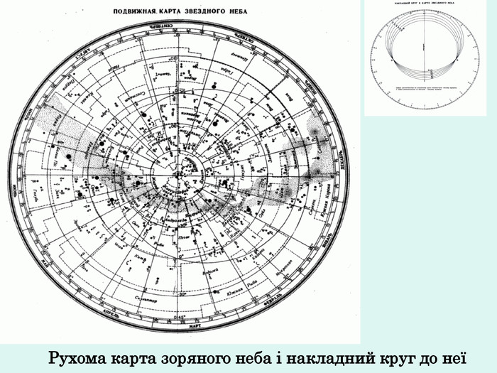  Рухома карта зоряного неба і накладний круг до неї 