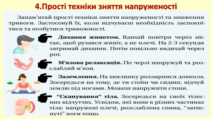 4. Прості техніки зняття напруженості